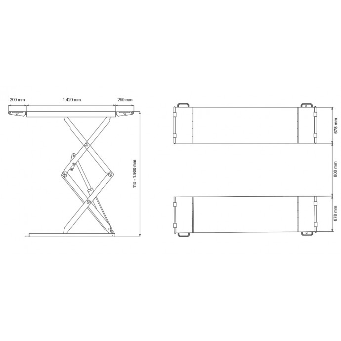 Ponte sollevatore doppia forbice TLT-640